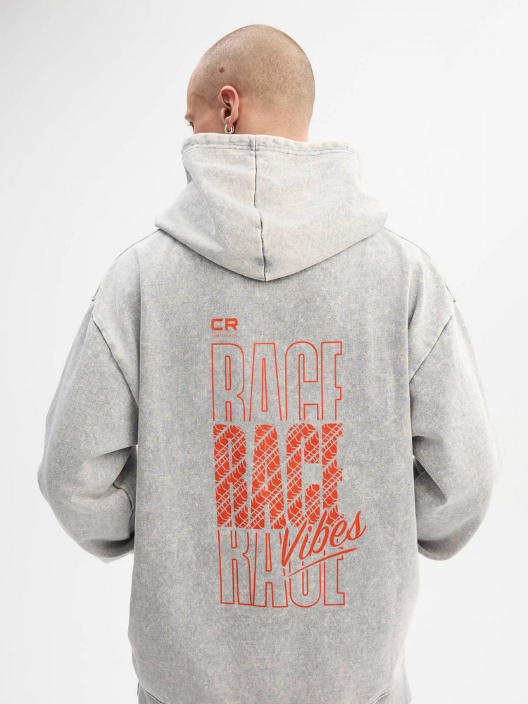 Толстовка серая унисекс Race vibes