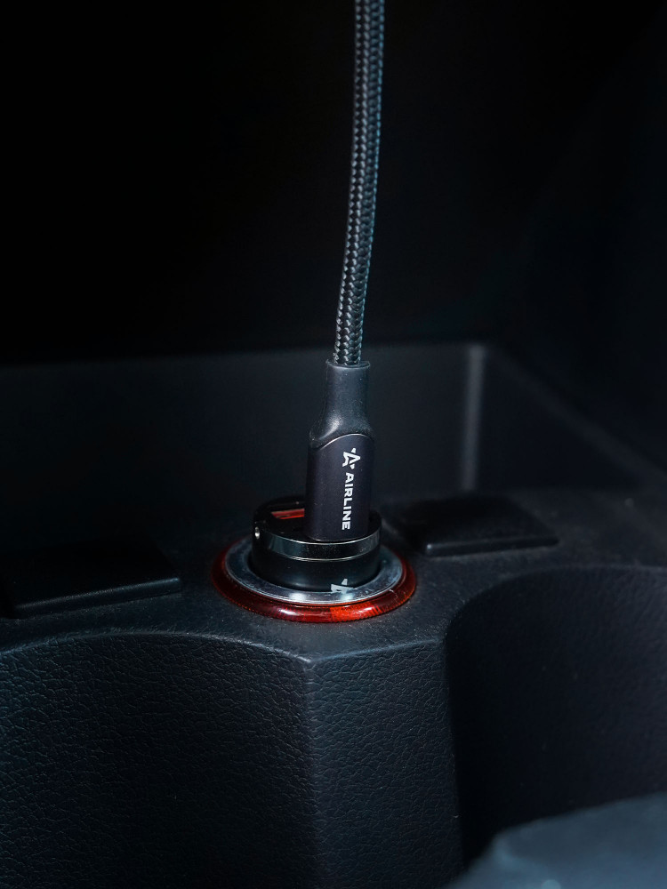 Кабель Type C - microUSB 1м, с поворот. коннектором, черный нейлоновый