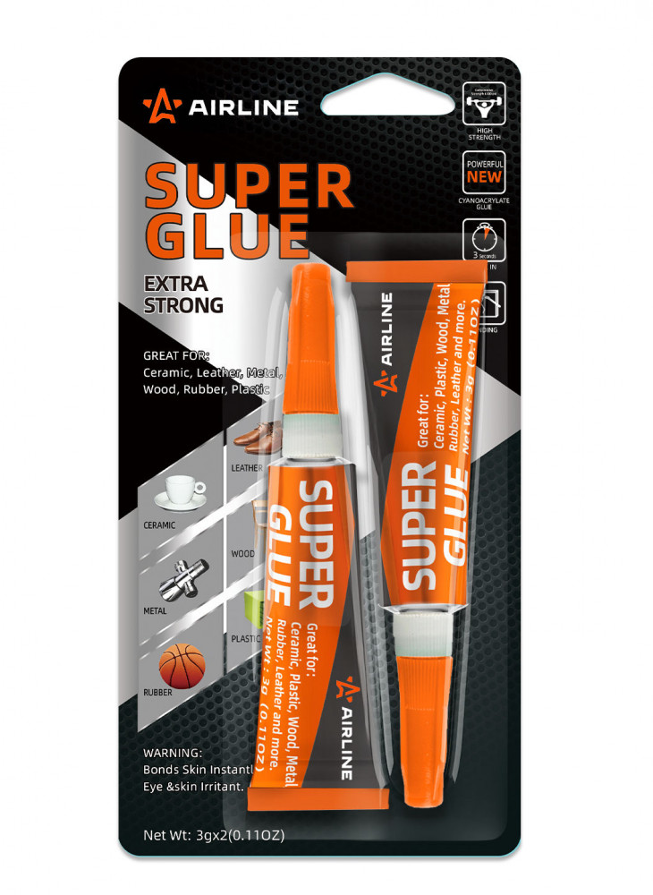 Клей супер цианакрилатный EXTRA STRONG, 3г.*2, блистер