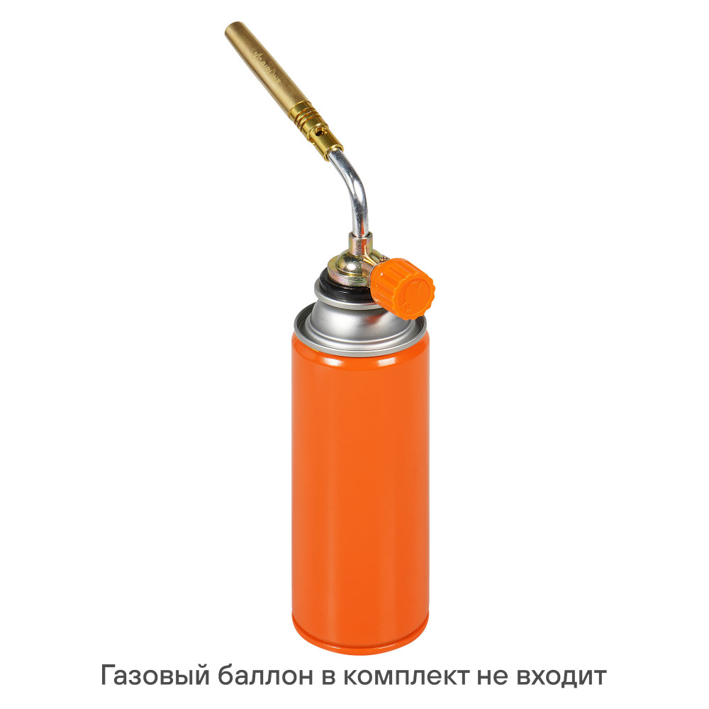 Горелка газовая на цанговый баллон, ручн.поджиг, сопло D12*108мм, металл