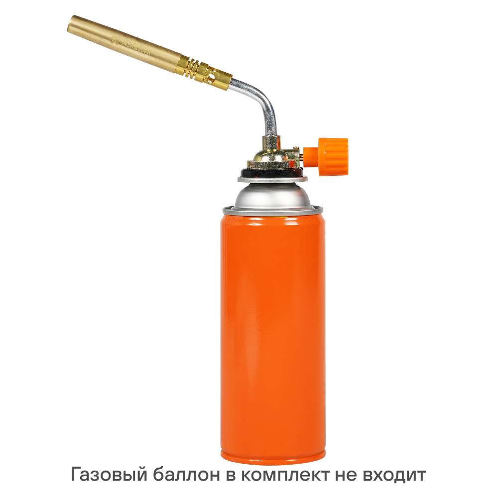 Горелка газовая на цанговый баллон, ручн.поджиг, сопло D12*108мм, металл