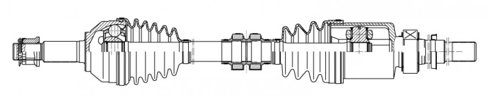 Привод передний правый для автомобилей Nissan Qashqai J10 (06-)/X-Trail T31 (07-) 2.0i CVT 2WD