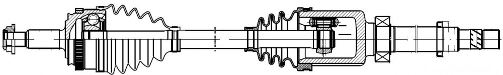 Привод правый для автомобилей Vesta (19-) 1.6i (H4M) CVT