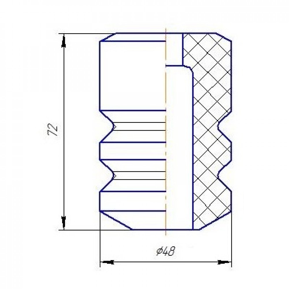 Буфер (отбойник) амортизатора для автомобиля Лада 2108-21099/2113-2115 (1 шт.) (задний) PUR полиуретан