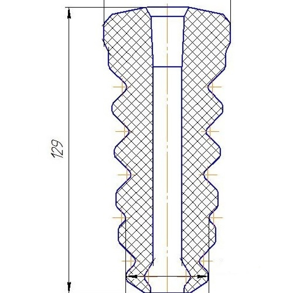Буфер (отбойник) амортизатора для автомобиля Лада Vesta (15-) (1 шт.) (задний) PUR полиуретан