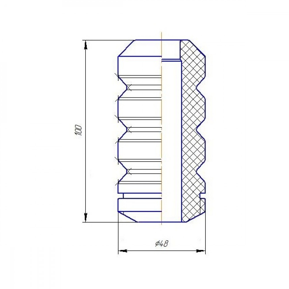 Ремонтный комплект амортизатора для автомобиля Лада 2170-2172 Priora/2190-2192 Granta/Kalina II (передний) (кожух 1 шт. + отбойник 1 шт.) PUR полиуретан