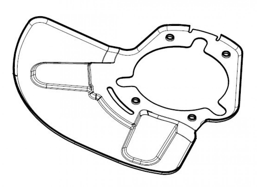 Кожух переднего правого тормозного диска для автомобилей Opel Astra H (04-) / Zafira B (05-)