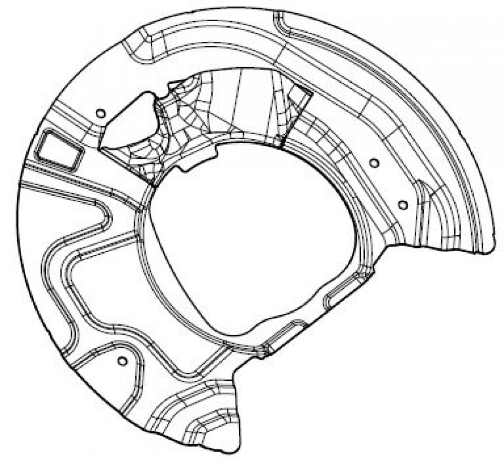 Кожух переднего правого тормозного диска для автомобилей BMW X5 (F15) (06-) / X6 (F16) (07-)