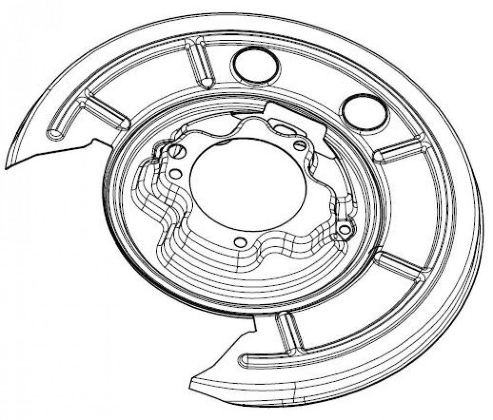 Кожух заднего правого тормозного диска для автомобилей Fiat Ducato (06-)