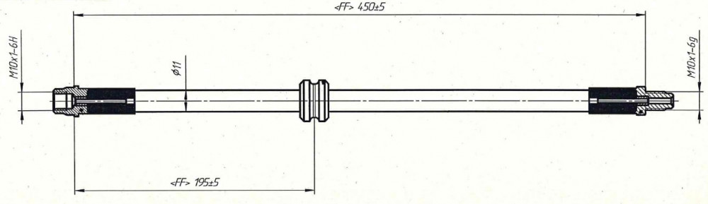 Шланг тормозной для автомобилей Лада XRay (15-) / Renault Duster (10-) / Sandero (14-) передний L=476мм
