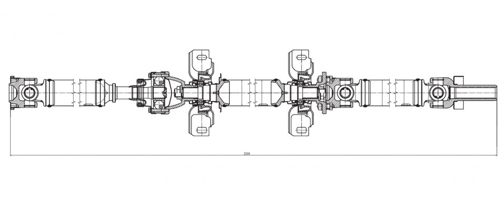 Карданный вал в сборе для автомобилей Lexus RX II (03-) (AWD)/Toyota Highlander (01-) (4WD) задний