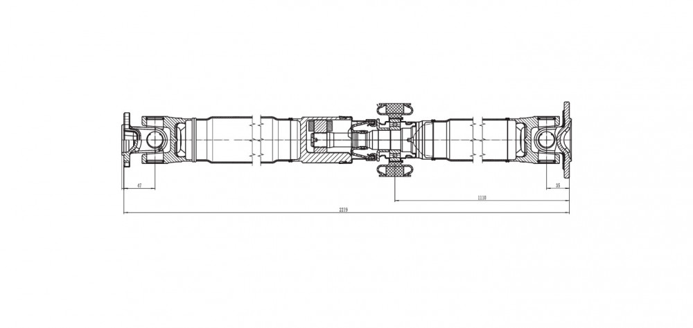 Карданный вал в сборе для автомобилей Nissan X-Trail T32 (14-) 2.5i (4x4) задний