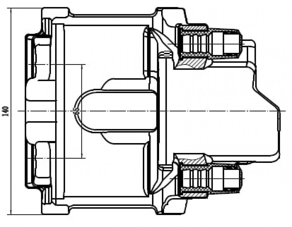 Суппорт тормозной для автомобилей BMW 5 E39 (95-)/X5 E53 (99-)/X3 E83 (04-) передний правый d=60мм