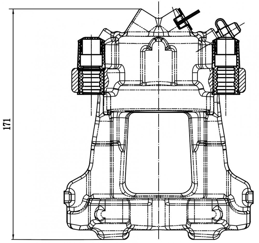 Суппорт тормозной для автомобилей BMW 3 F30 (11-)/4 F30 (13-)/1 F20/F21 (11-) передний правый d=54мм