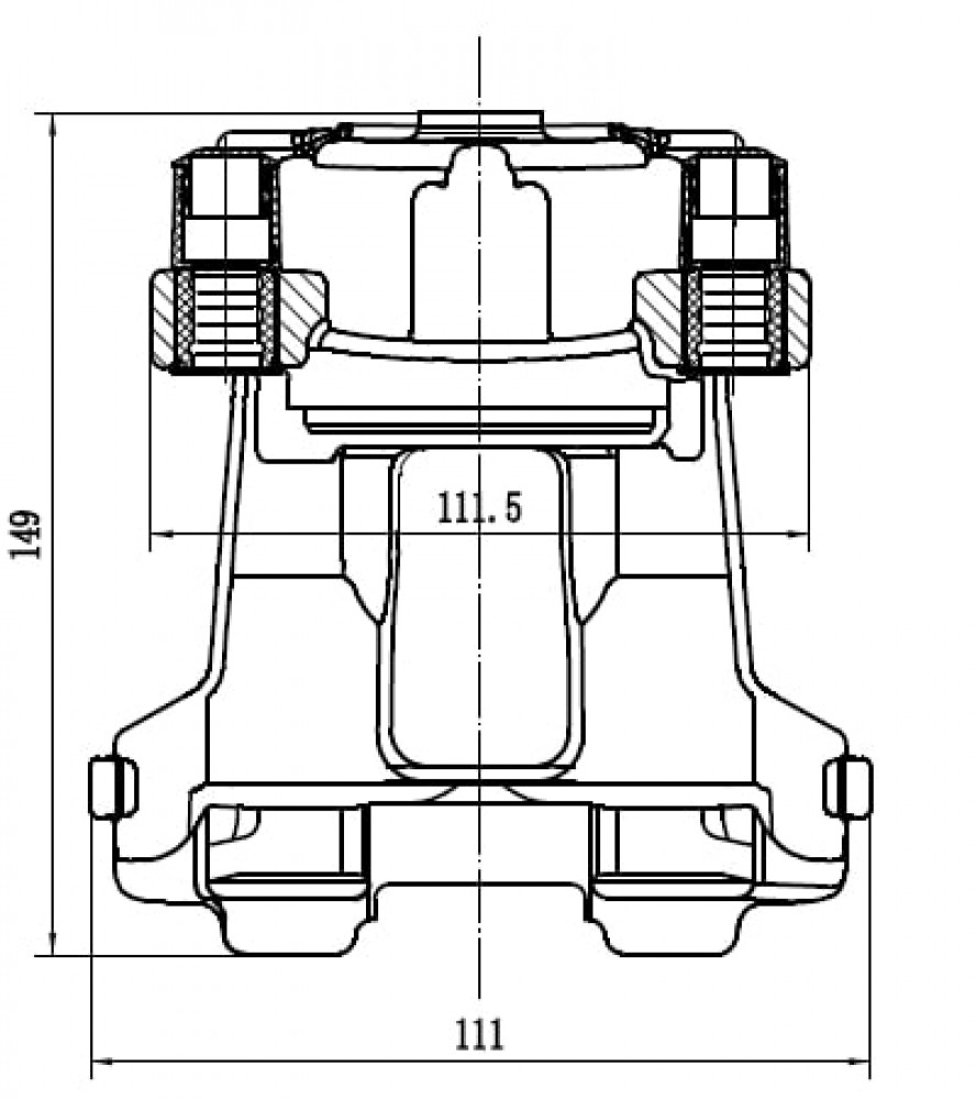 Суппорт тормозной для автомобилей BMW 3 F30 (11-)/4 F30 (13-)/1 F20/F21 (11-) задний правый d=42мм