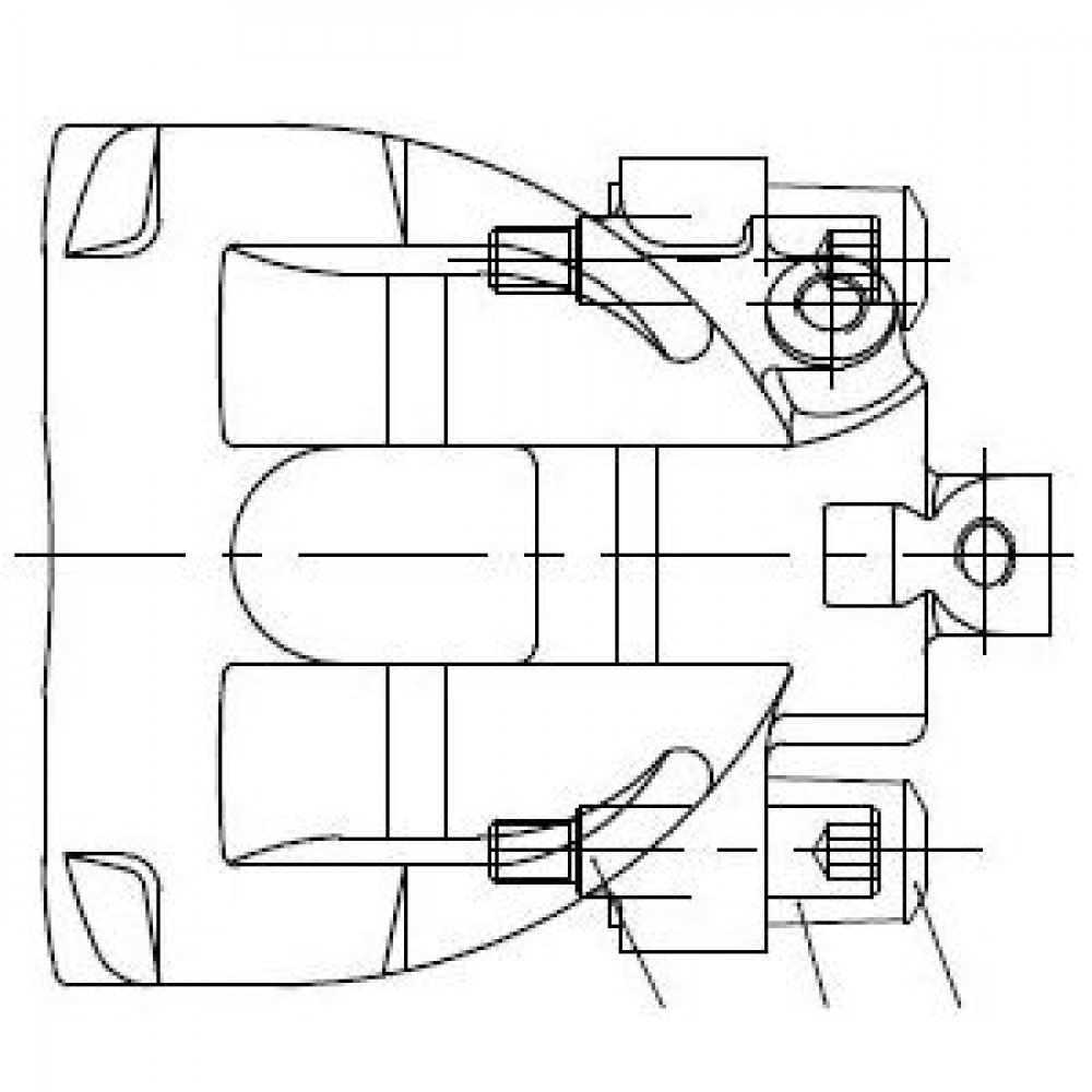 Суппорт тормозной для автомобилей Volvo S60 (00-)/S80 (98-)/V70 (00-)/XC70 (00-) задний правый d=42мм
