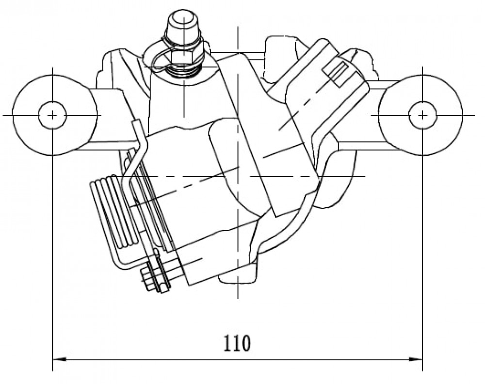 Суппорт тормозной для автомобилей Nissan Almera N16 (00-)/Primera P11 (96-) задний правый d=34мм