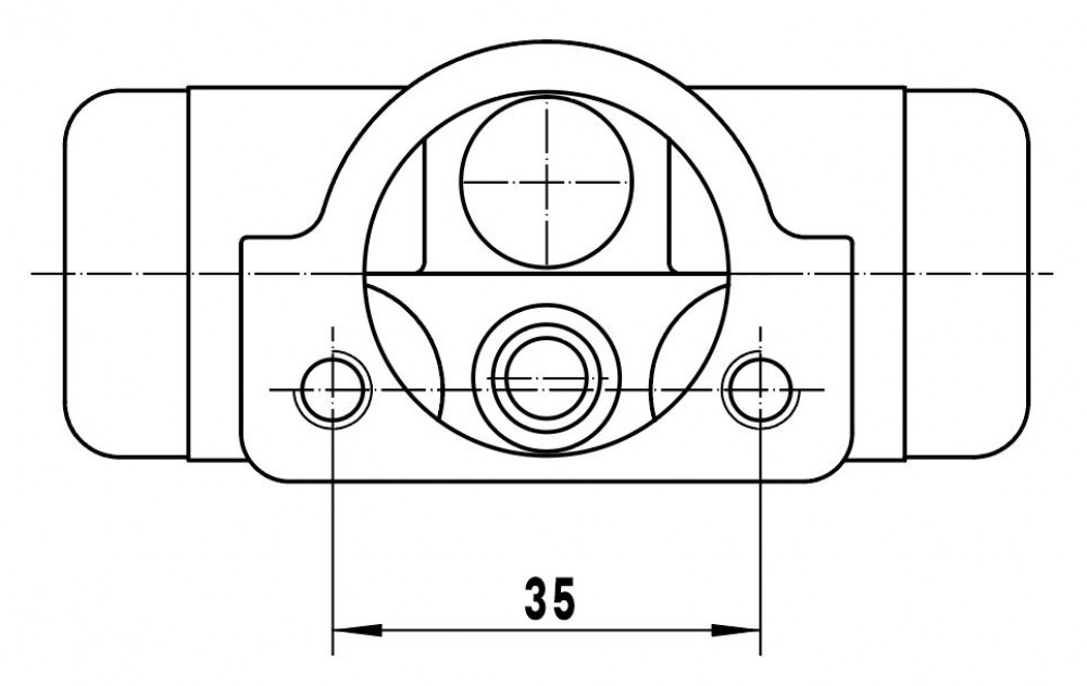 Цилиндр тормозной для автомобилей Dodge Caravan III (95-) / IV (01-) задний левый / правый d=19мм