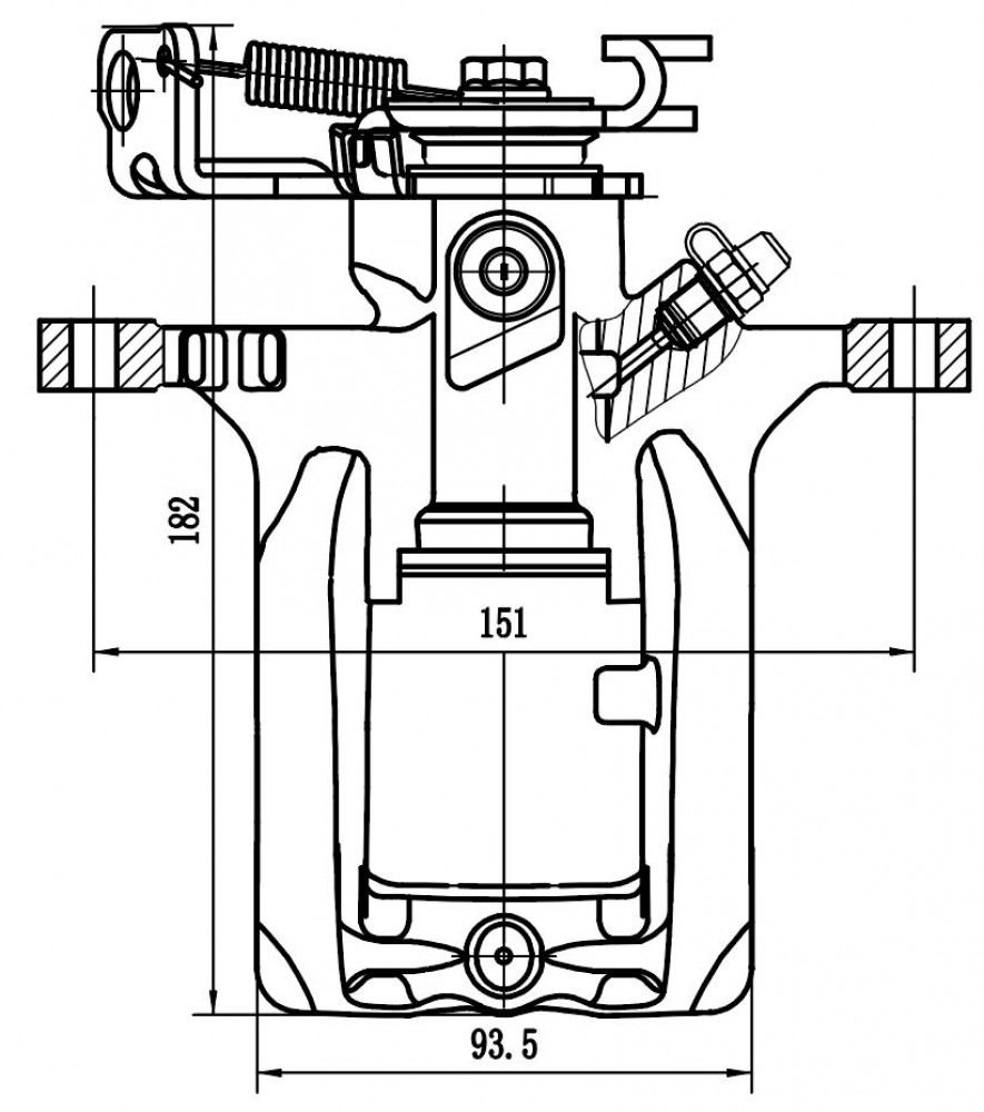 Суппорт тормозной для автомобилей Opel Astra J (10-)/Zafira C (11-) задний правый d=40мм