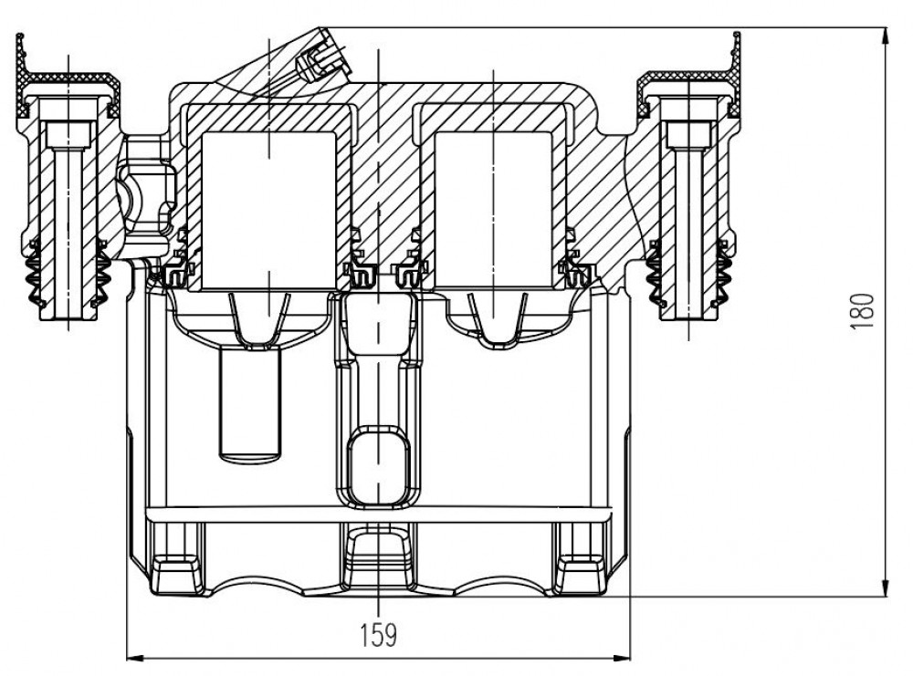Суппорт тормозной для автомобилей Peugeot Boxer (06-)/Fiat Ducato (06-) передний правый d=46/52мм (диск 32мм)