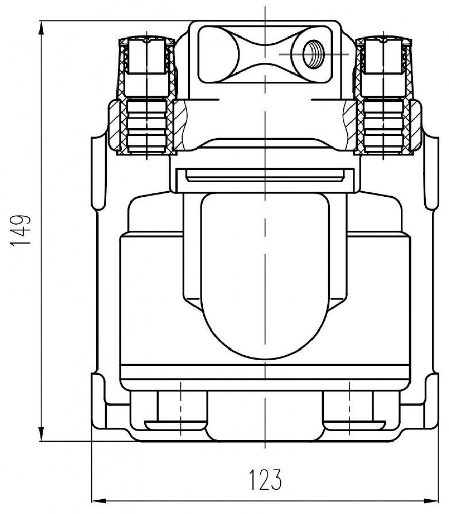 Суппорт тормозной для автомобилей VW Transporter T5 (03-)/Multivan (03-) задний левый d=44мм