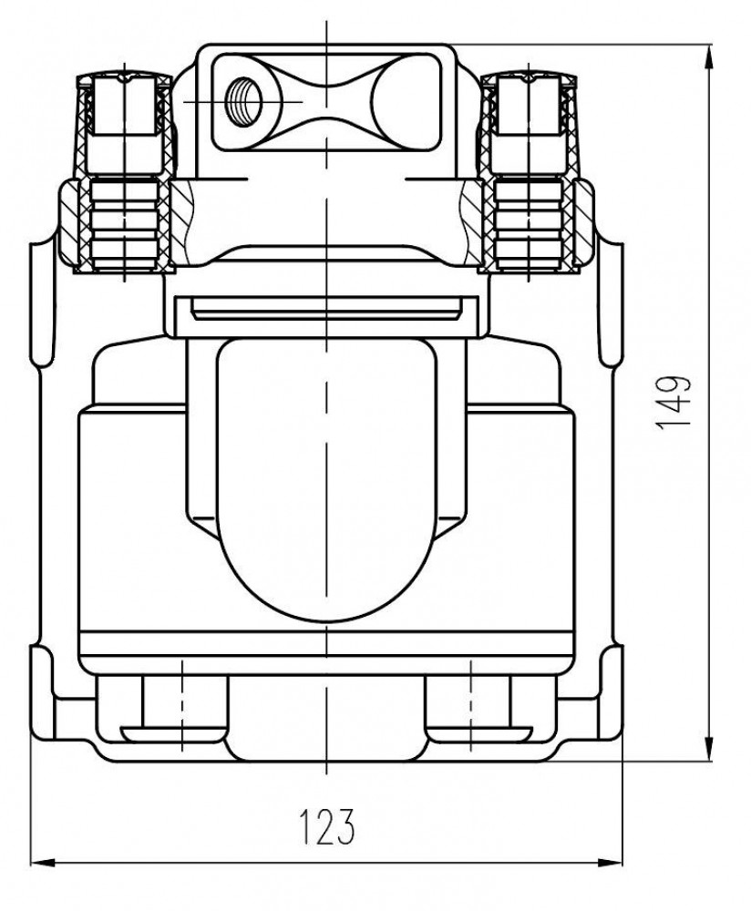 Суппорт тормозной для автомобилей VW Transporter T5 (03-)/Multivan (03-) задний правый d=44мм