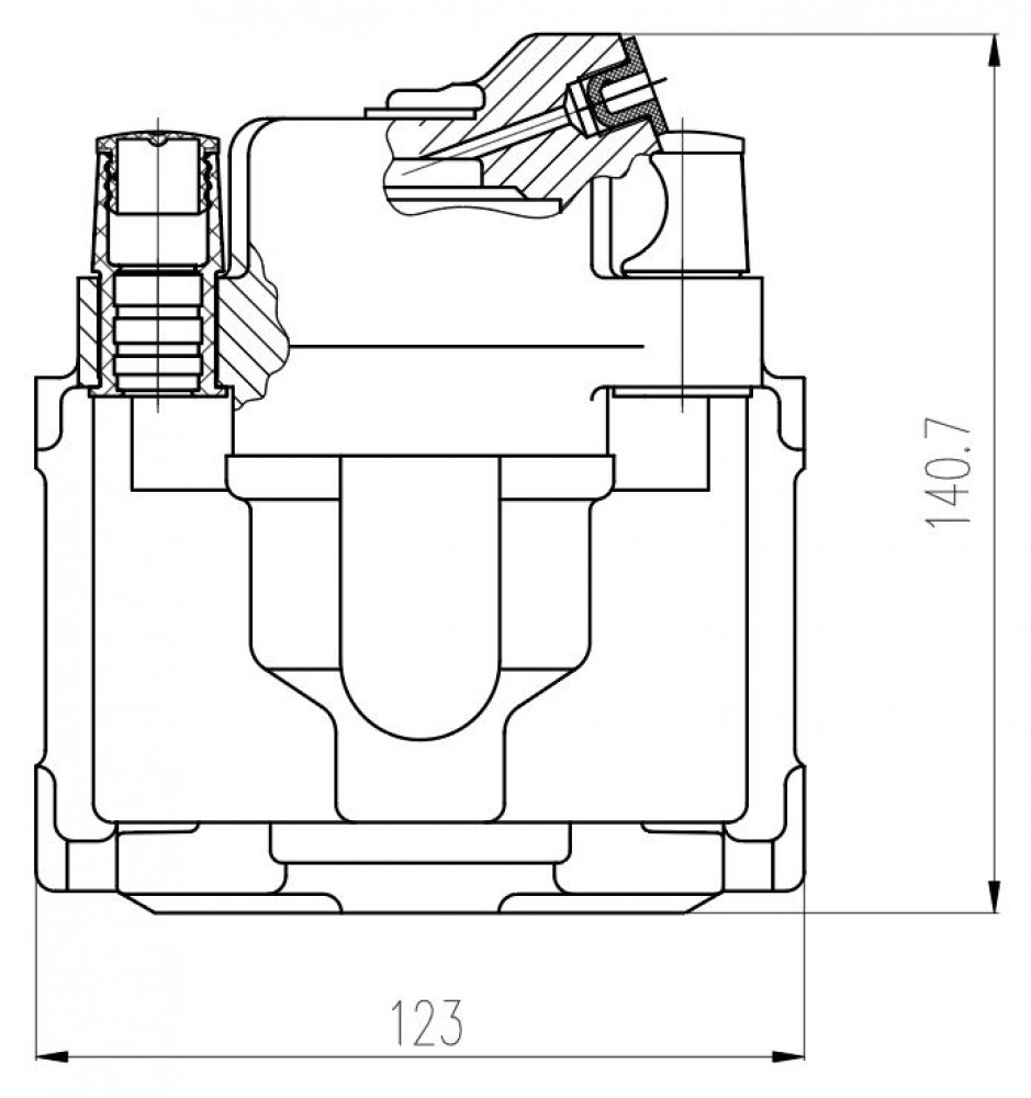 Суппорт тормозной для автомобилей Mercedes Sprinter (95-) / (00-) / VW LT (96-) задний правый d=45мм