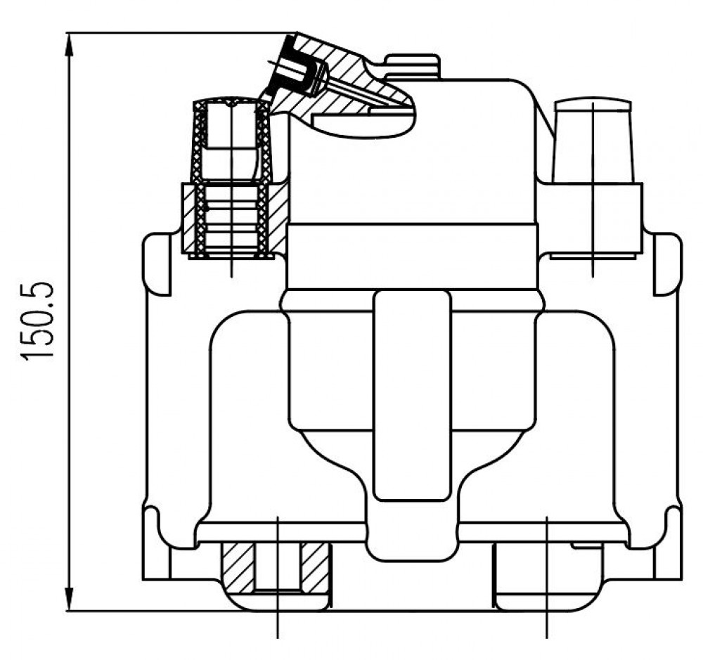 Суппорт тормозной для автомобилей Mercedes Sprinter (95-) / (00-) / Classic (13-) / VW LT (96-) (тормозная система ATE) задний левый d=52мм
