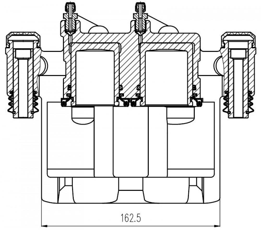 Суппорт тормозной для автомобилей Fiat Ducato 244 (02-)/250 (06-) передний левый d=44/48мм