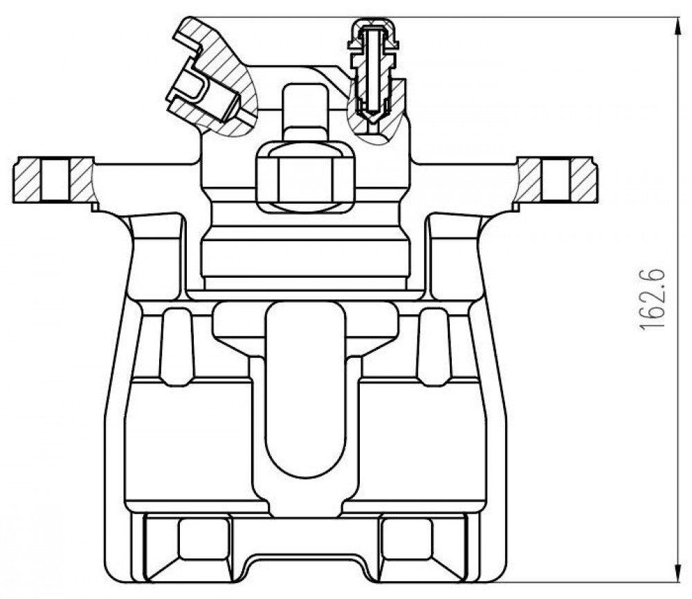 Суппорт тормозной для автомобилей Land Rover Discovery III (04-)/IV (09-)/Range Rover Sport I (05-) задний левый d=45мм