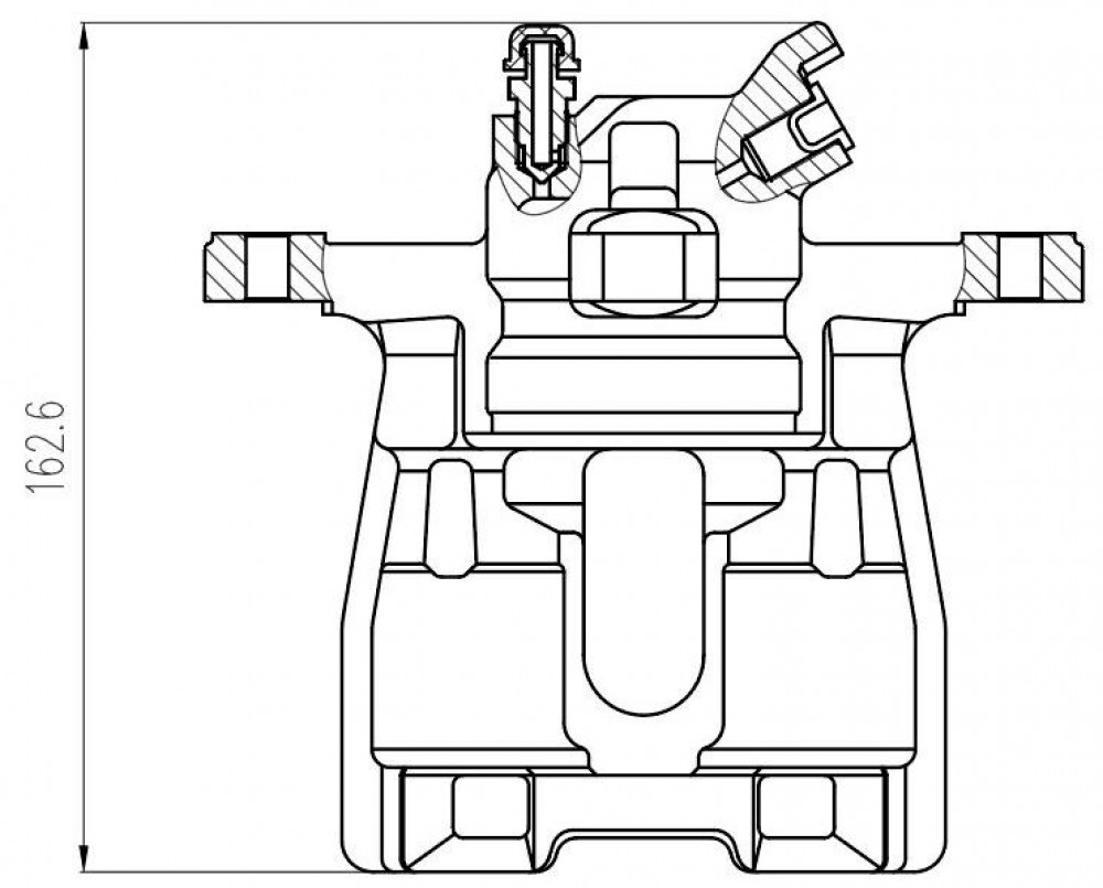 Суппорт тормозной для автомобилей Land Rover Discovery III (04-)/IV (09-)/Range Rover Sport I (05-) задний правый d=45мм