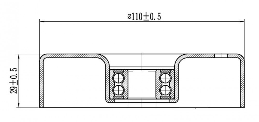 Ролик приводного ремня для автомобилей Mercedes-Benz C-Class (W202) (93-) 1.8i/2.0i (только ролик натяжителя) d=110