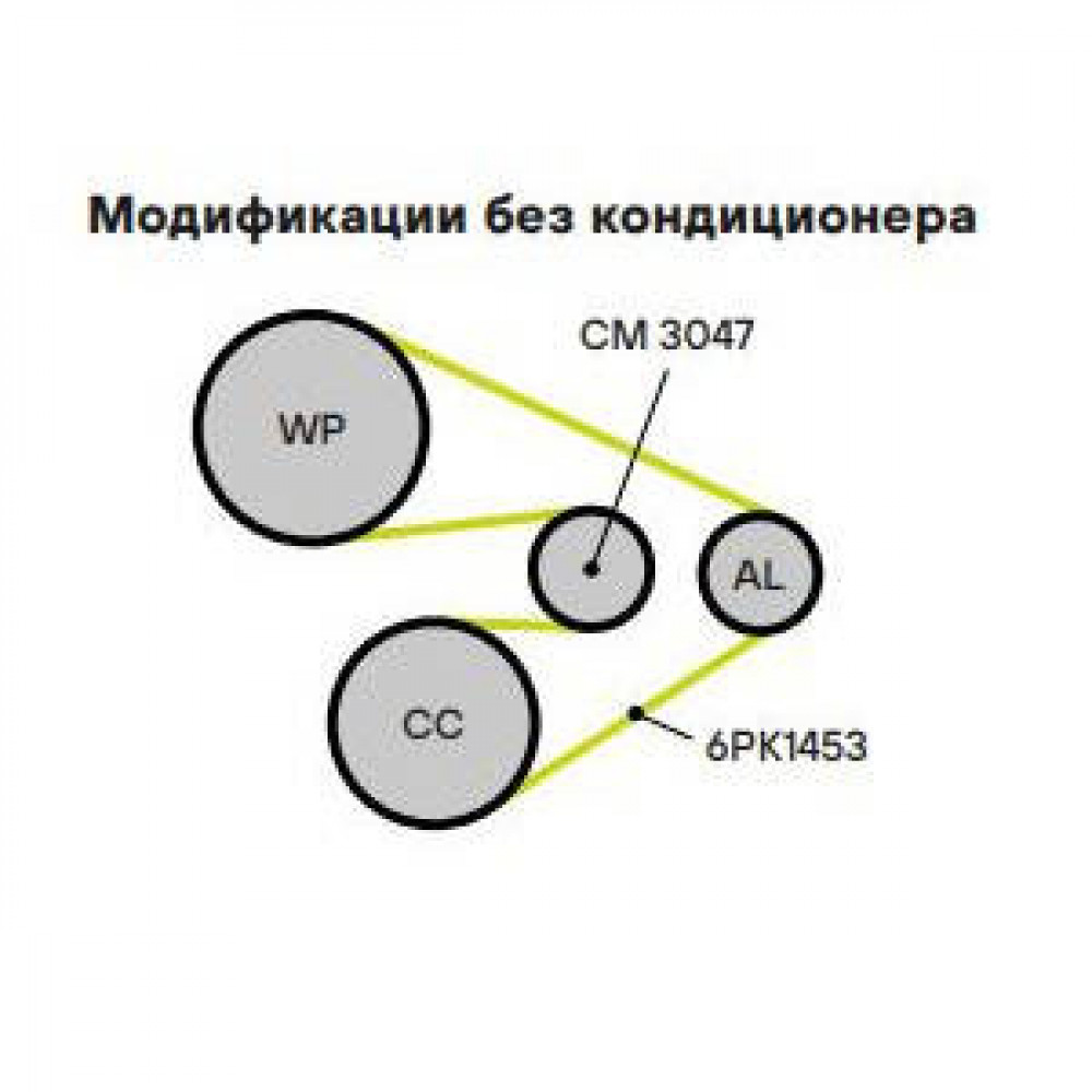 Ролик приводного ремня для автомобилей Skoda Fabia (07-)/Yeti (09-) 1.2HTP [EA111] (с натяжным механизмом)