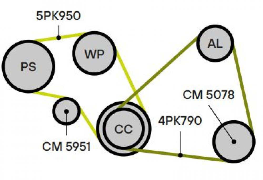 Ролик приводного ремня для автомобилей Toyota Carina E (92-)/Avensis (97-) 1.5i/1.6i/1.8i [A]/[E] (натяжной ролик кондиционера) (CM 5078)