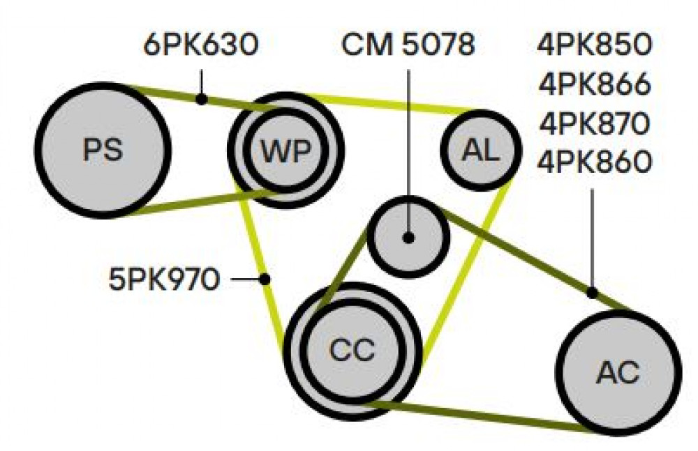 Ролик приводного ремня для автомобилей Toyota Carina E (92-)/Avensis (97-) 1.5i/1.6i/1.8i [A]/[E] (натяжной ролик кондиционера) (CM 5078)