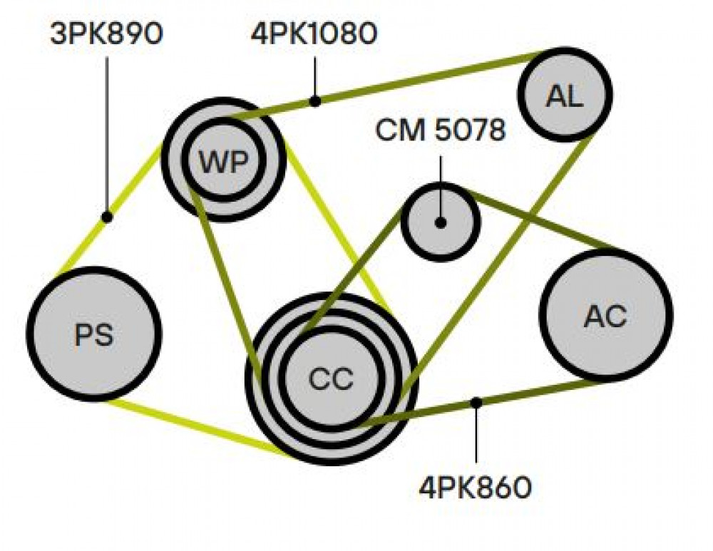 Ролик приводного ремня для автомобилей Toyota Carina E (92-)/Avensis (97-) 1.5i/1.6i/1.8i [A]/[E] (натяжной ролик кондиционера) (CM 5078)