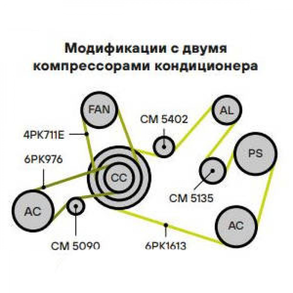 Ролик приводного ремня для автомобилей VW Tiguan (16-)/Kodiaq (16-) 2.0d (с натяжным механизмом)