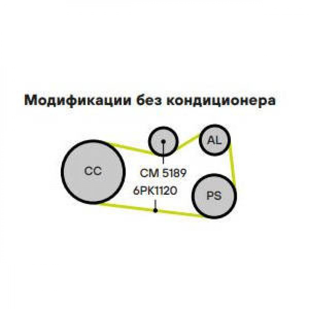 Ролик привод. ремня для автомобилей VW Transporter T5 (03-) 1.9TDi (с натяж. мех.) (CM 5189)