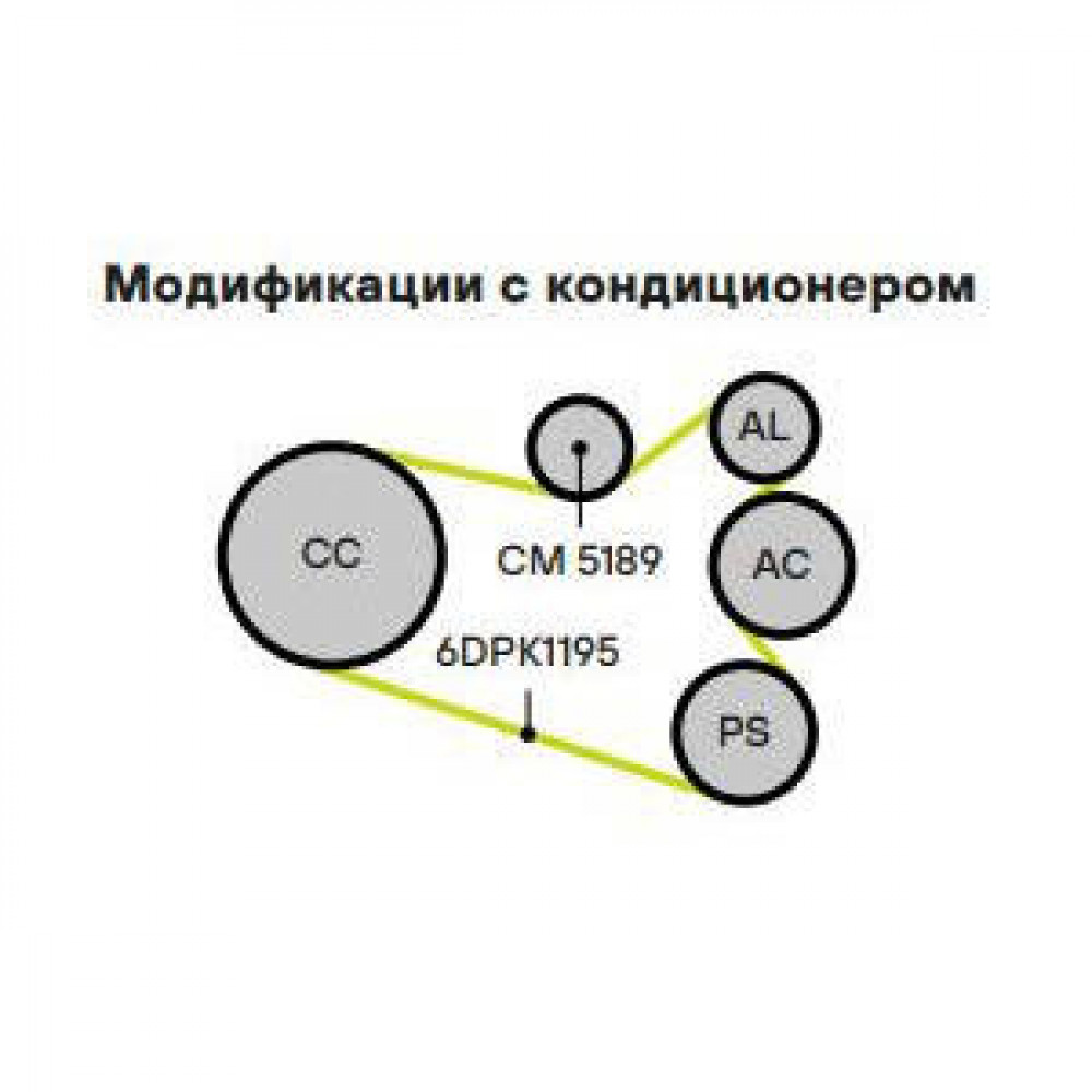 Ролик привод. ремня для автомобилей VW Transporter T5 (03-) 1.9TDi (с натяж. мех.) (CM 5189)