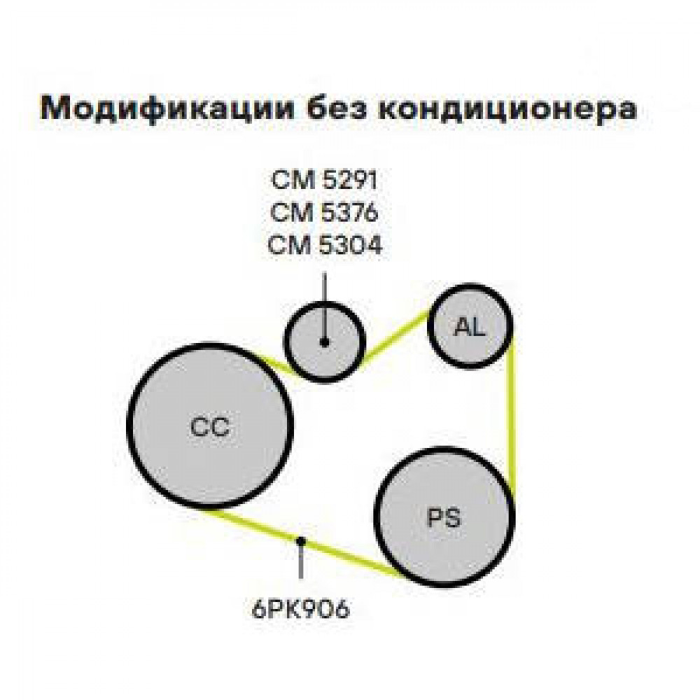 Ролик привод. ремня для автомобилей VW Golf IV (97-)/Skoda Octavia (96-) 1.9d (с натяж. мех.) (CM 5291)