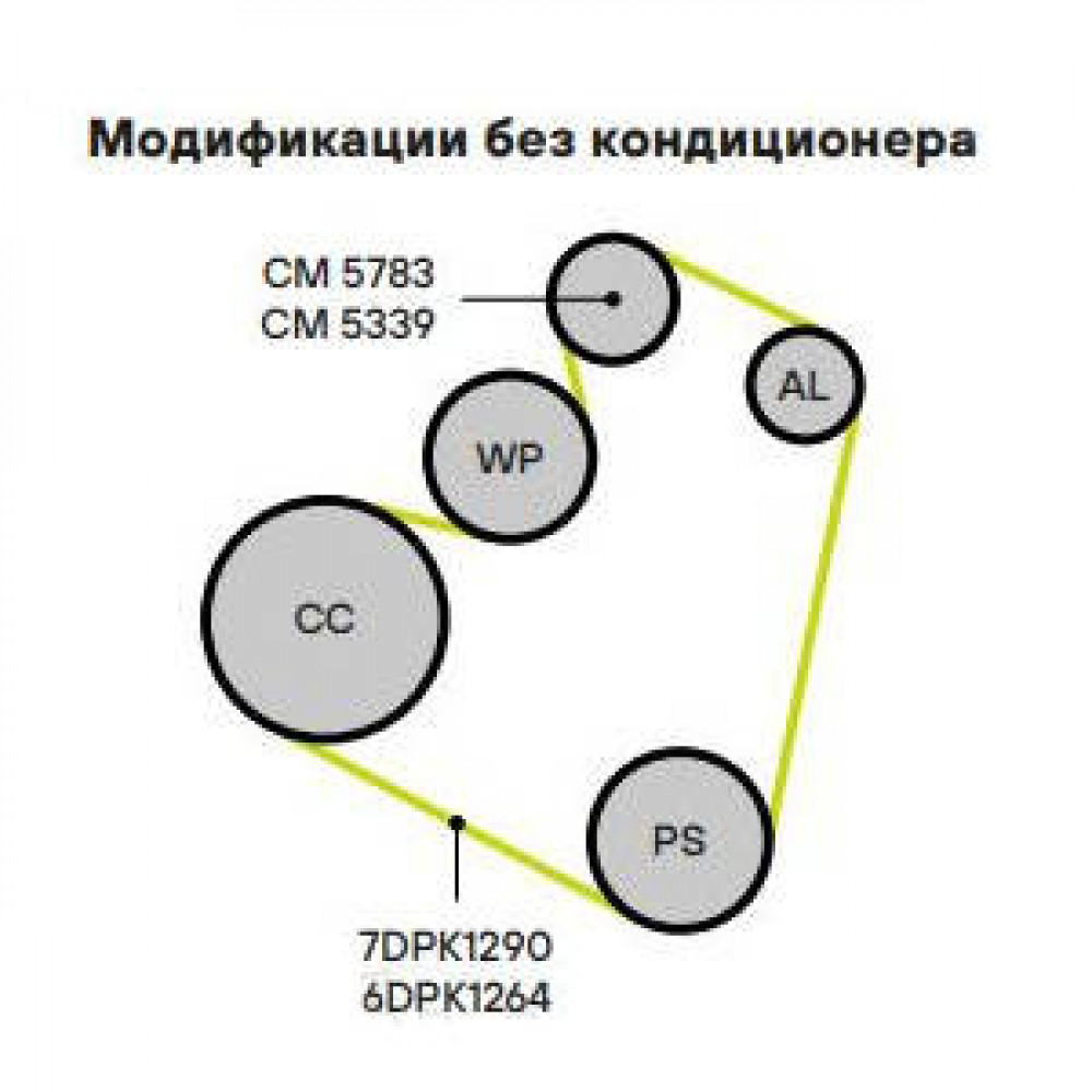 Ролик привод. ремня для автомобилей VW Golf IV (97-)/Passat B5 (96-)/Sharan (95-) 2.3i/2.8i/3.2i (с натяж. мех.) (CM 5339)