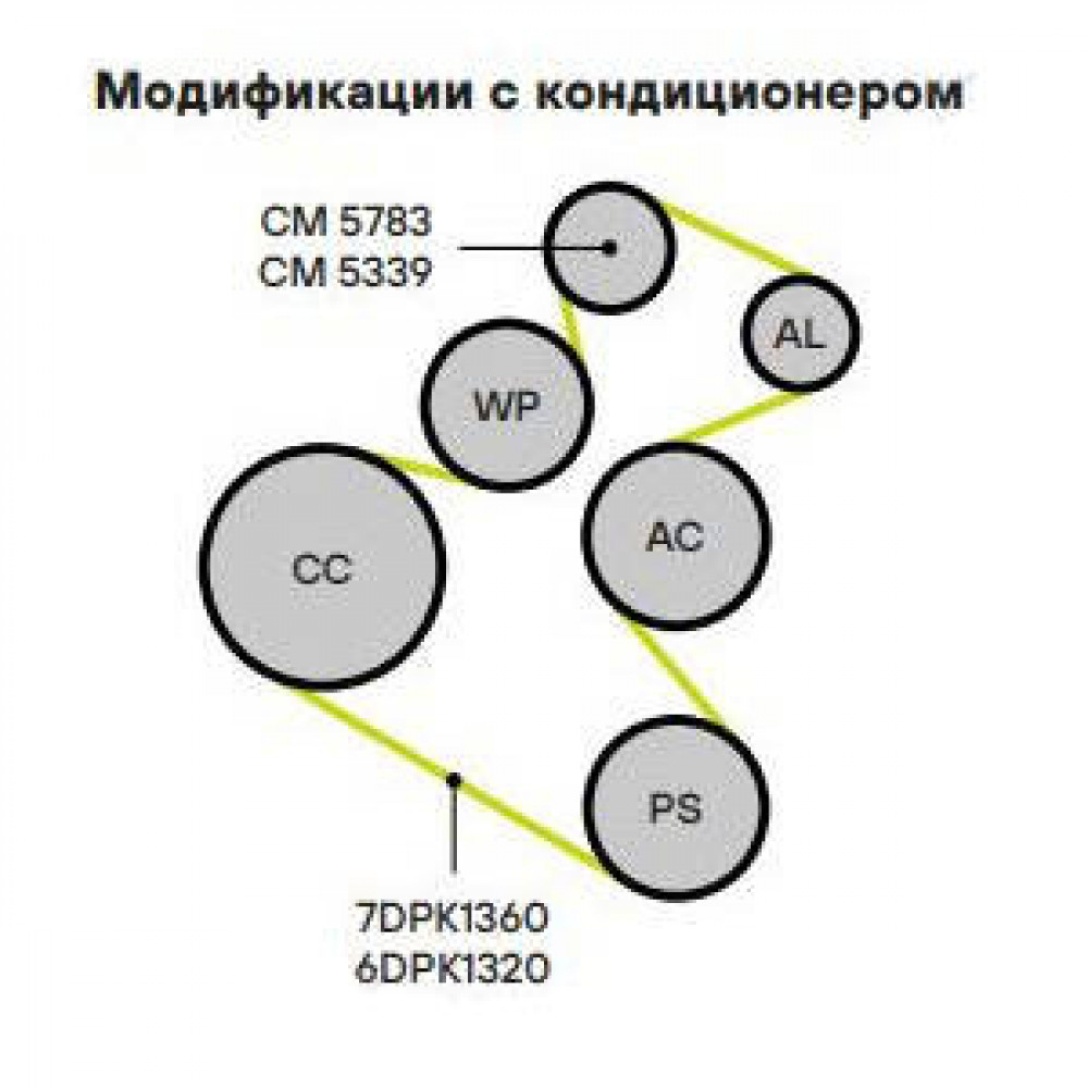 Ролик привод. ремня для автомобилей VW Golf IV (97-)/Passat B5 (96-)/Sharan (95-) 2.3i/2.8i/3.2i (с натяж. мех.) (CM 5339)