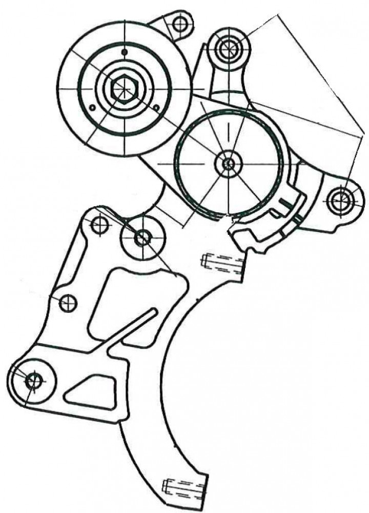 Ролик приводного ремня для автомобилей Toyota Land Cruiser Prado 120 (02-)/Land Cruiser Prado 150 (09-) 3.0d [KD] (с натяжным механизмом)