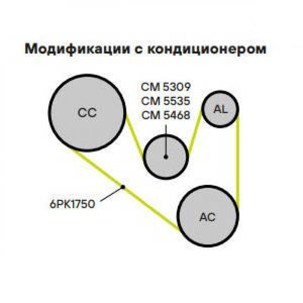 Ролик приводного ремня для автомобилей Skoda Fabia (99-) 1.0i/1.4i (только ролик натяжой)