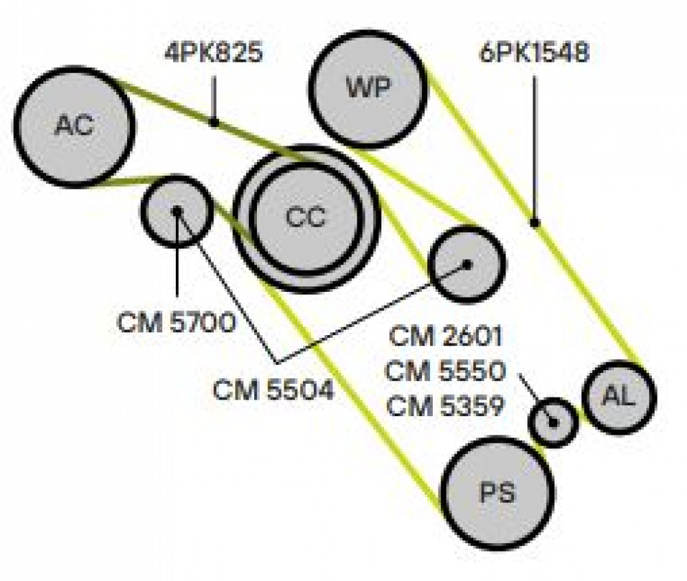 Ролик приводного ремня для автомобилей BMW 7 (E65) (01-) 3.6i/4.4i/6.0i (опорный)