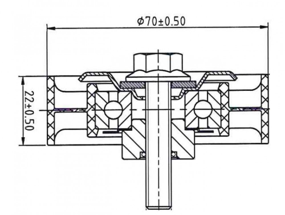Ролик приводного ремня для автомобилей Iveco Daily III (99-)/Daily IV (06-)/Daily V(11-)/Daily VI (14-) 3.0d (натяжной) компрессора кондиционера