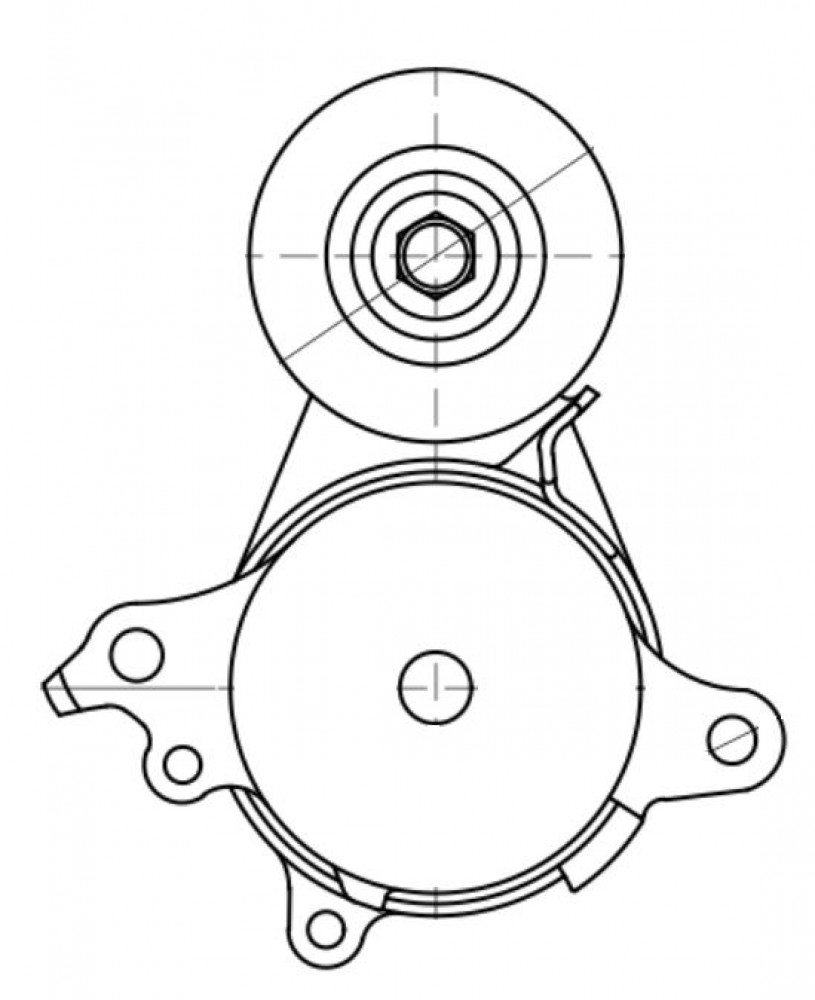 Ролик приводного ремня для автомобилей Toyota Camry (18-)/RAV4 (18-) 2.0i [M20A] (с натяжным механизмом)