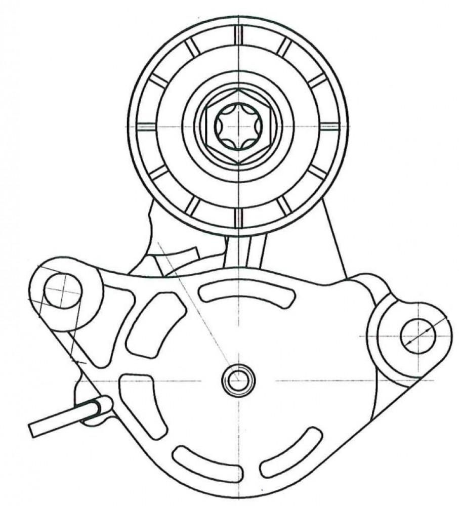 Ролик приводного ремня для автомобилей BMW X1 F48 (15-) 1.2i/1.5i/2.0i/1.5d/2.0d [B46/8;36/8;37/7] (с натяжным механизмом)