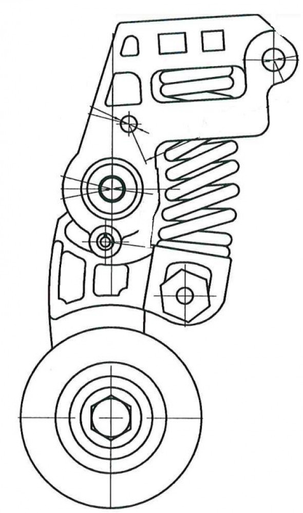 Ролик приводного ремня для автомобилей Lexus RX (15-)/NX (14-) 2.0T [8AR] (с натяжным механизмом)