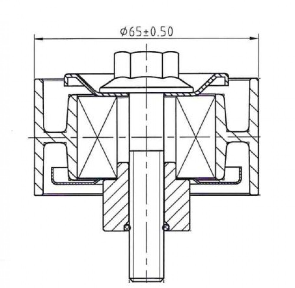 Ролик приводного ремня для автомобилей Sollers Atlant (22-)/JAC N56 (16-) 2.7d (опорный) верхний